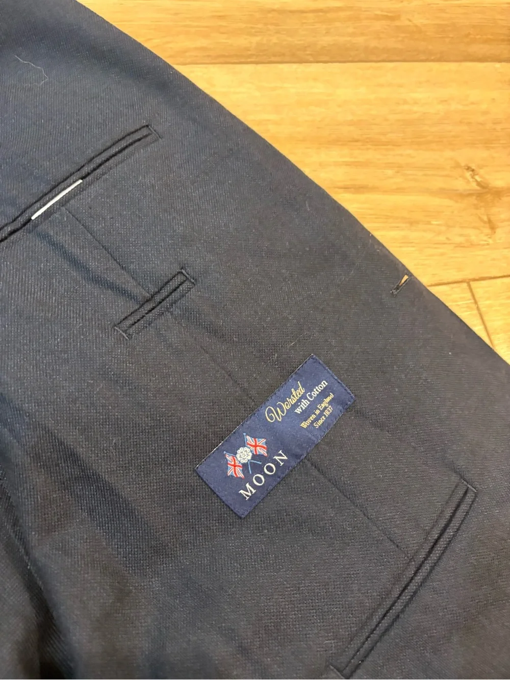 J. Crew Ludlow Blazer in Navy blue 40S slim fit wool cotton blend from England
